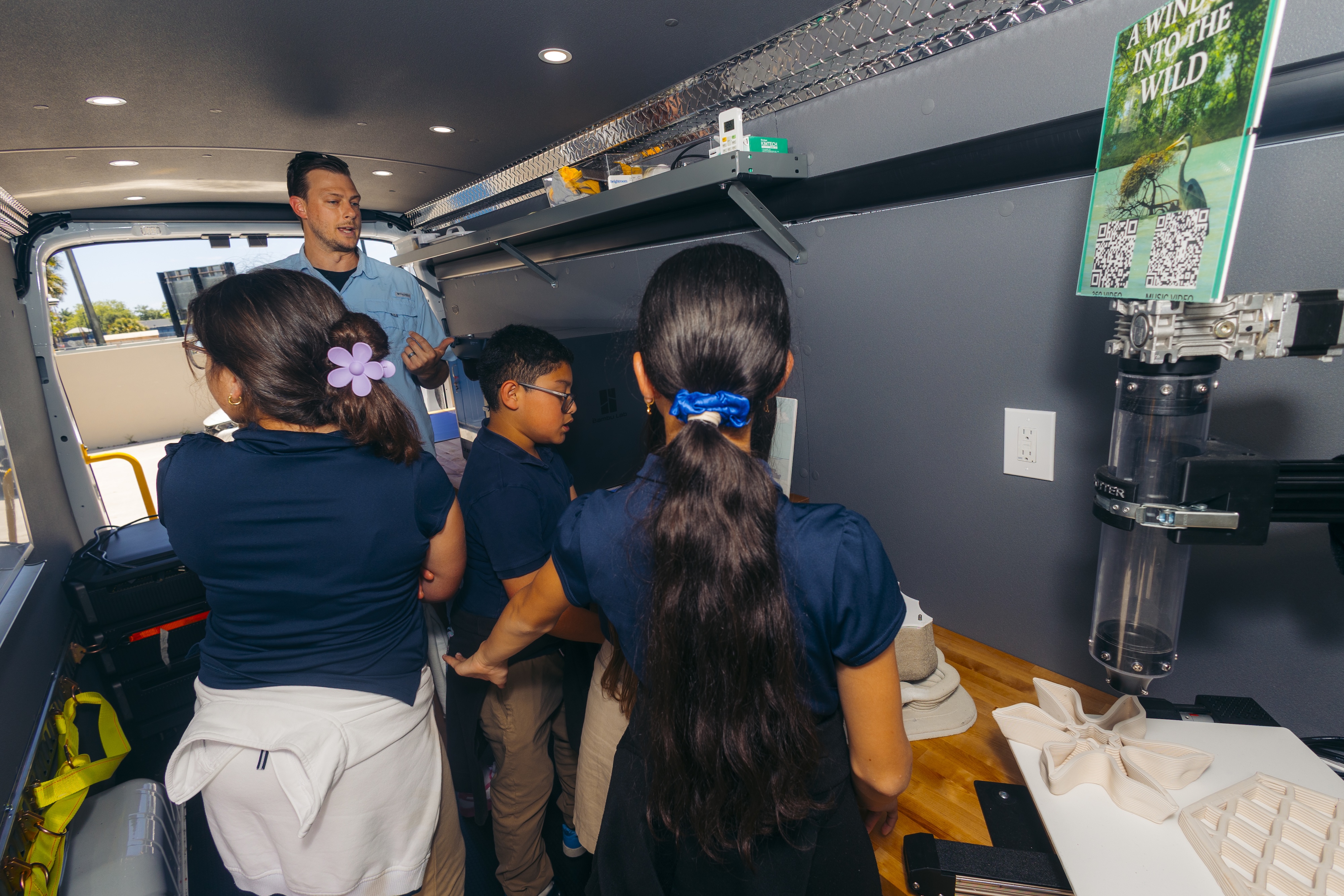 Students participating in a Living Shorelines science activity