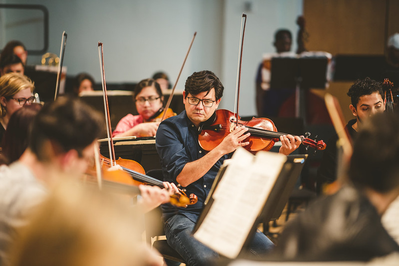 FIU music students practice before a concert